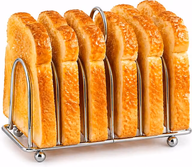 Innoteck Stainless Steel Toast Rack in Silver with 6 Slots