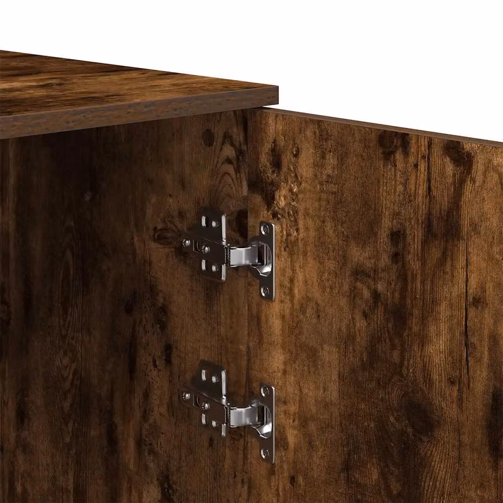 Berkfield Home Smoked Oak Storage Cabinet in Brown, W/D/H: 50 x 45 x 103.5 cm – 5