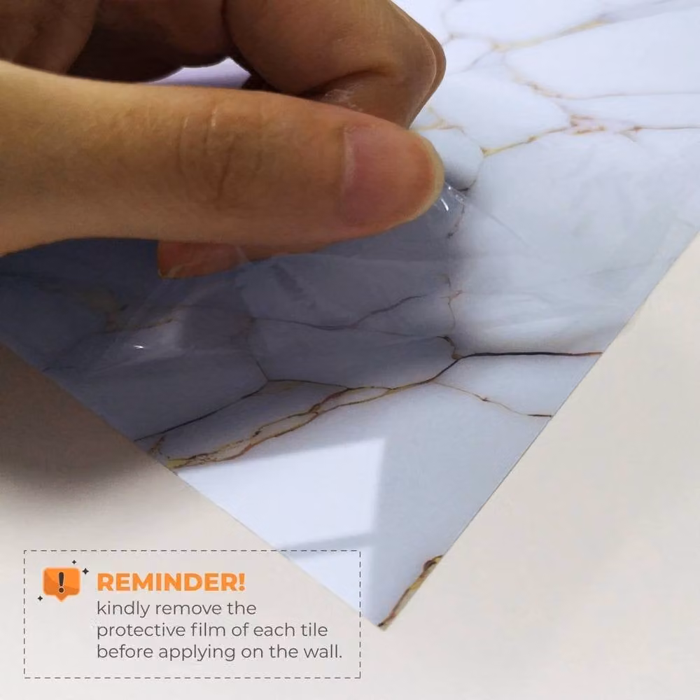 PAWNORA White Marble Tile Look Stickers – 3