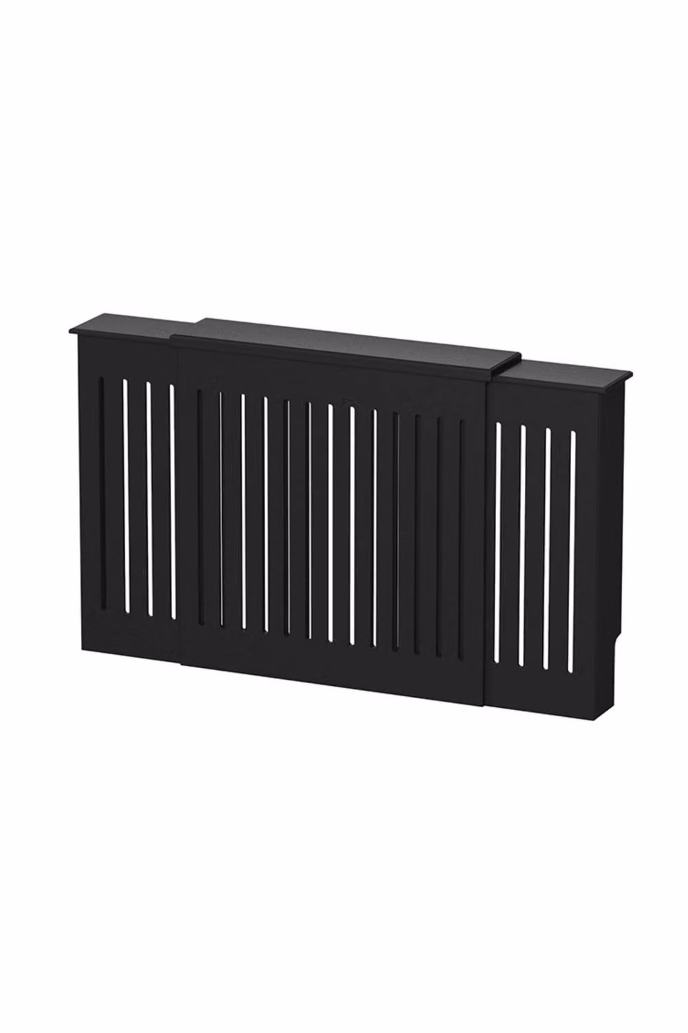 Home Source Loxley Modern MDF Radiator Cover in Matt Black, W/D/H: 140 x 19 x 83.5 cm – 5