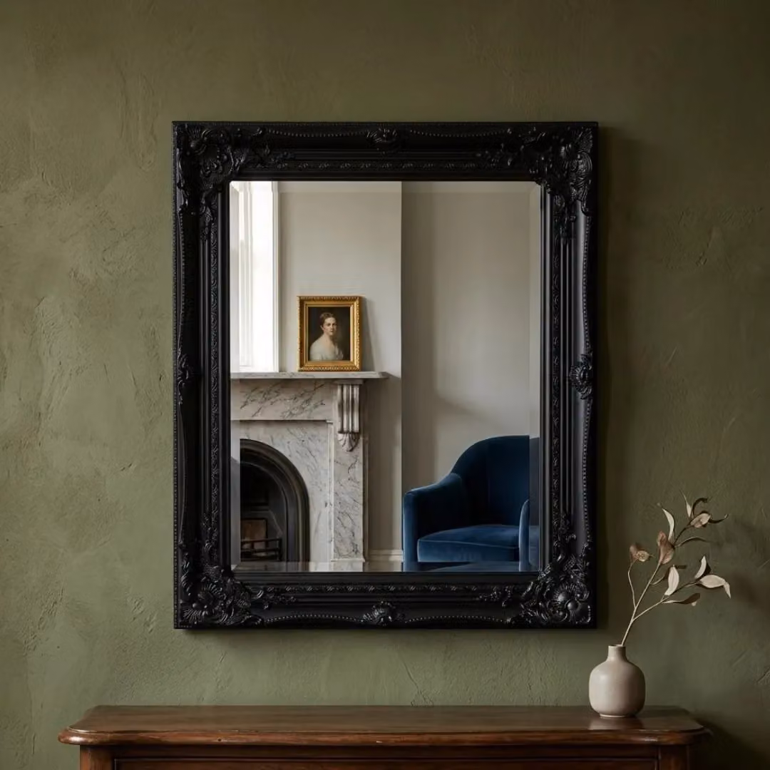 HOME LUXE INTERIOR Antique Black Rectangular Wall Mirror, W: 60 cm, H: 130 cm – 2
