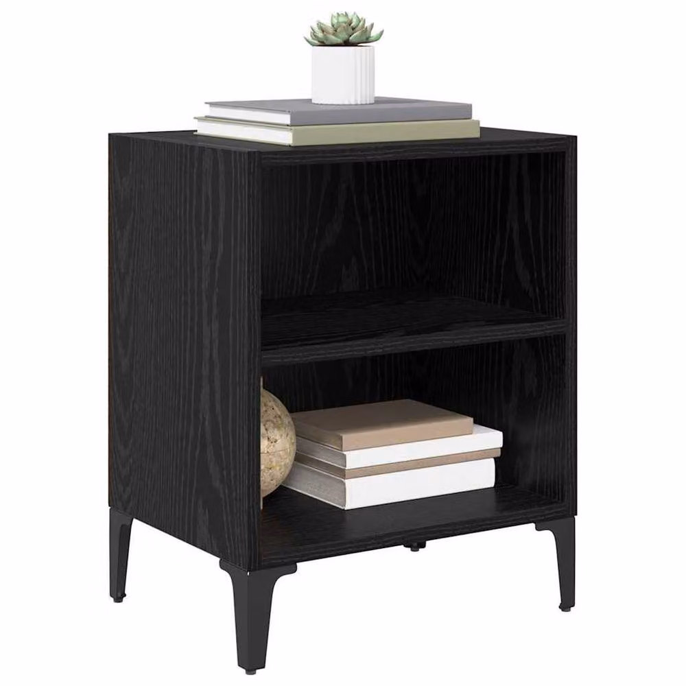 Berkfield Home Black Oak Bedside Cabinet W/D/H: 40 x 30 x 50 cm – 3