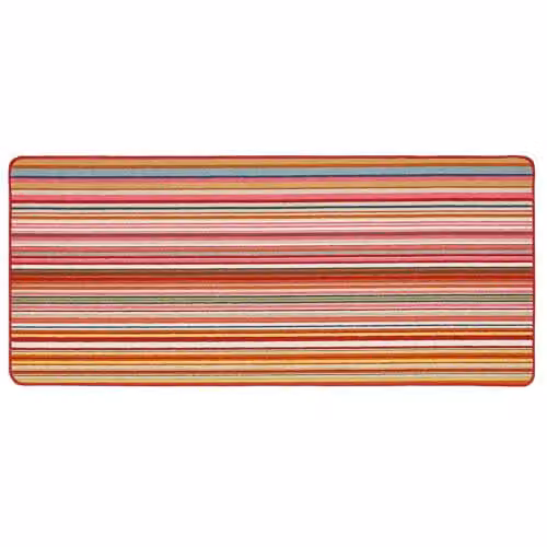 My Mat Multicolour Bright Striped Stain Resistant and Washable Runner, W: 67 cm, L: 150 cm – 1
