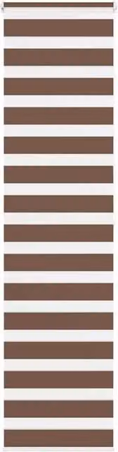 Berkfield Home Brown Zebra Blind, W: 60 cm, H: 200 cm, Polyester Fabric – 1