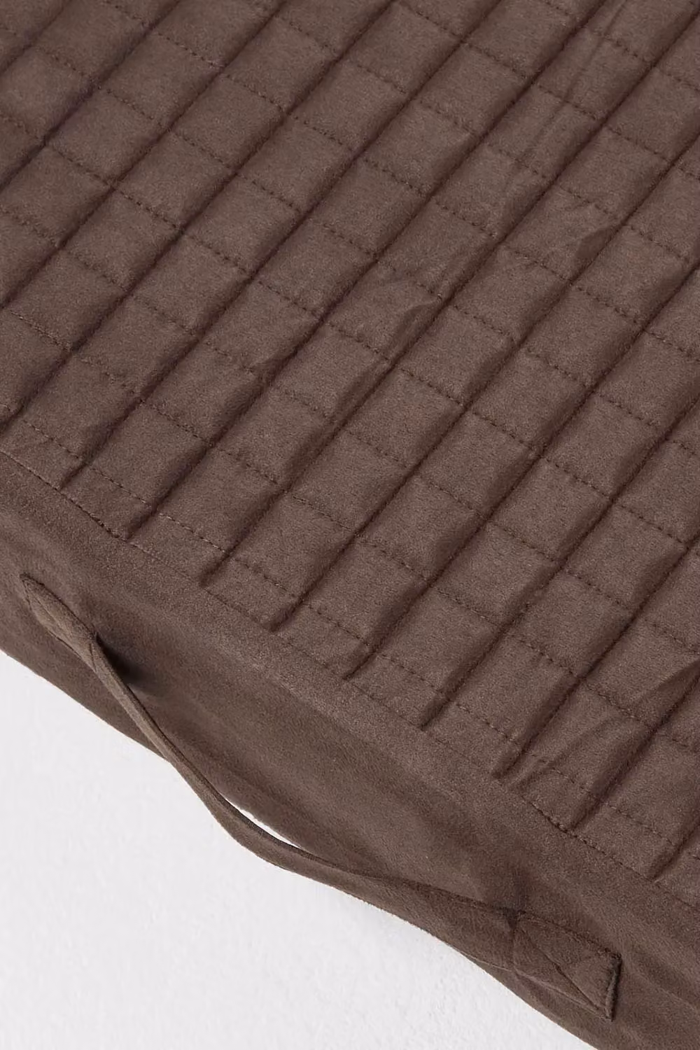 Homescapes Chocolate Brown Quilted Polyester 3 Seater Orthopaedic Booster Cushion Cover – 3