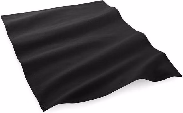 Westford Mill Plain Black Cotton Tea Towel, W: 50 cm, H: 70 cm
