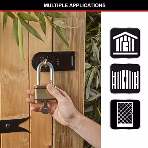Master Lock Excell Brass Finish Gold Padlock with 64mm Body and 38mm Shackle – 2