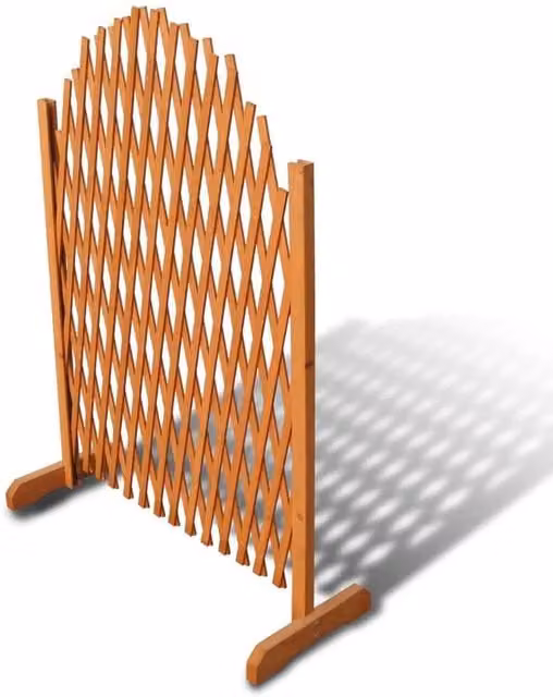 Berkfield Home Woven Wood Trellis Fence in Brown, H 180 cm x W 100 cm