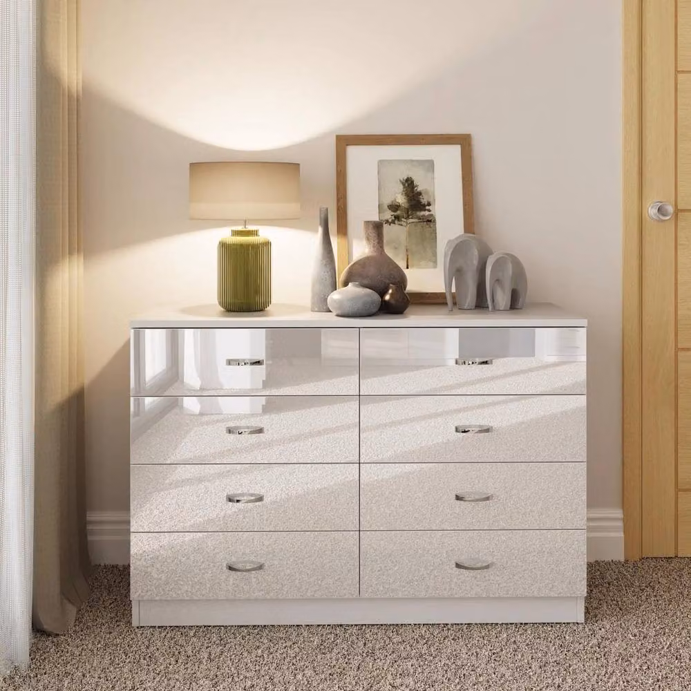VOGREX White Matt 8 Drawer Chest of Drawers for your Bedroom – 2