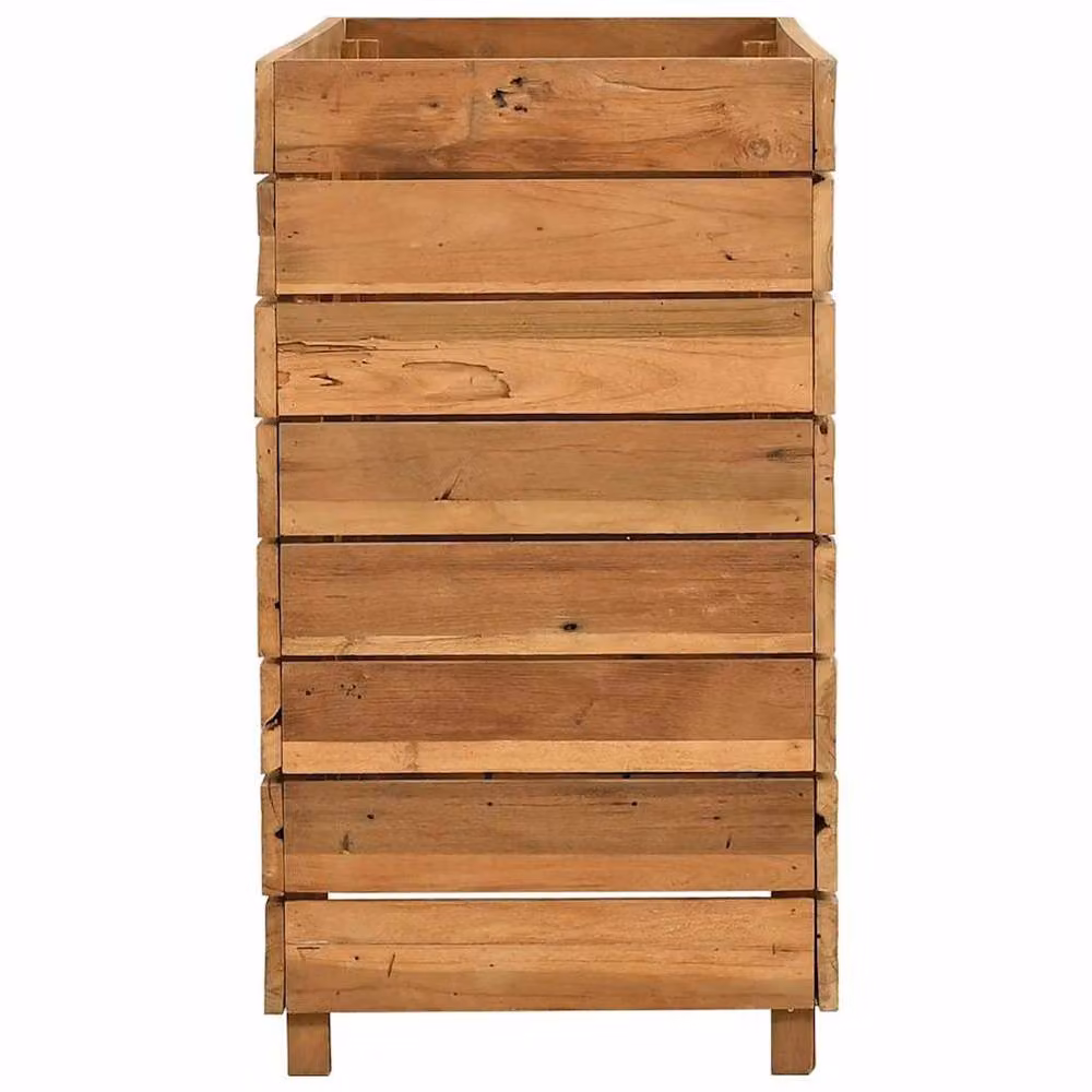 Berkfield Home Raised Bed in Brown Solid Wood and Steel, W/D/H: 100 x 40 x 72 cm – 2