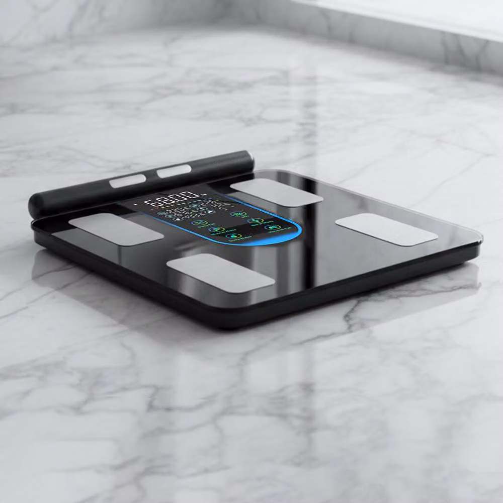 Centra Smart Digital Body Fat and BMI Bathroom Scale with Bluetooth and App Control, Black – 2