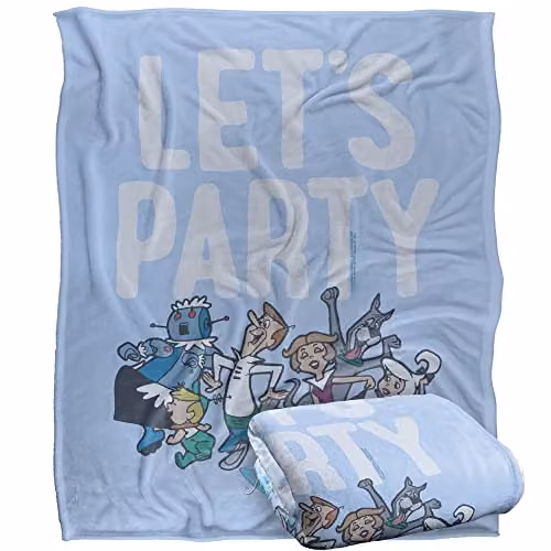 Warner Brothers Jetsons Silky Touch Super Soft Microfibre Throw Blanket, White, W/D/H: 152 x 127 cm