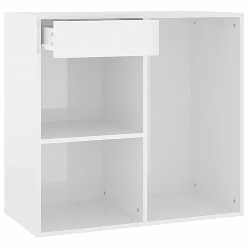 vidaXL Modern Glossy White Cosmetic Cabinet W/D/H: 80 x 40 x 75 cm