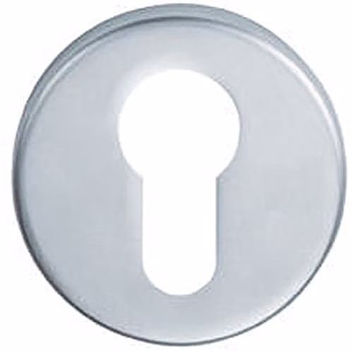 Loops 51mm Euro Profile Round Escutcheon in Chrome with 8mm Depth and Concealed Fix
