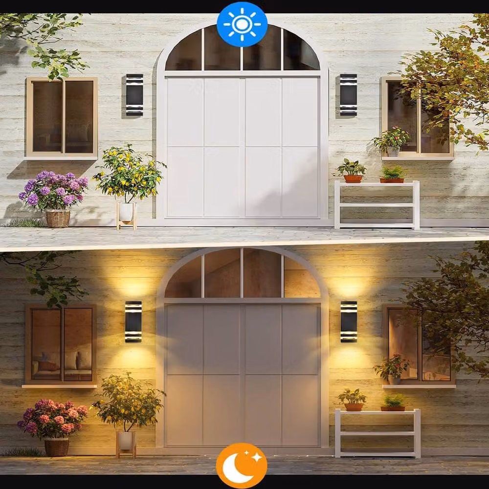 Ventryn Modern Black Aluminium Up and Down Outdoor Wall Light with IP65 Waterproof Rating and GU10 LED Compatibility – 3