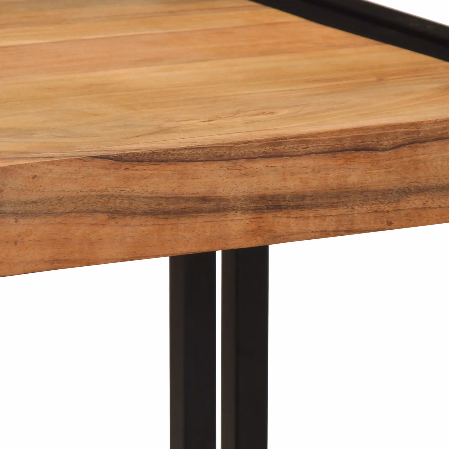 Berkfield Home Industrial Acacia Wood Coffee Table in Brown, W/D/H: 40 x 50 x 38 cm – 6