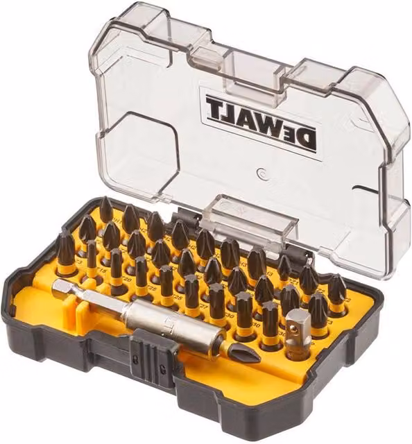DeWalt FlexTorq Screwdriver Bit Pack of 32 in Black and Transparent