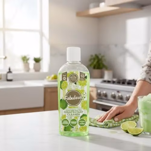 Fabulosa Concentrated Disinfectant Multipurpose Surface Cleaner, Lime Sherbet Scent, 220ml, Green