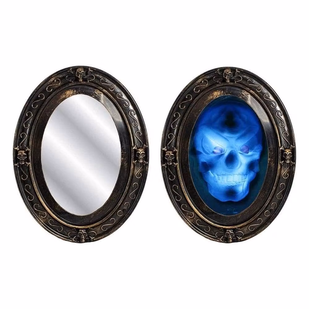 SPETLEK Halloween Haunted Mirror in Bronze with Motion and Sound Sensor, W 100 cm x H 60 cm – 3
