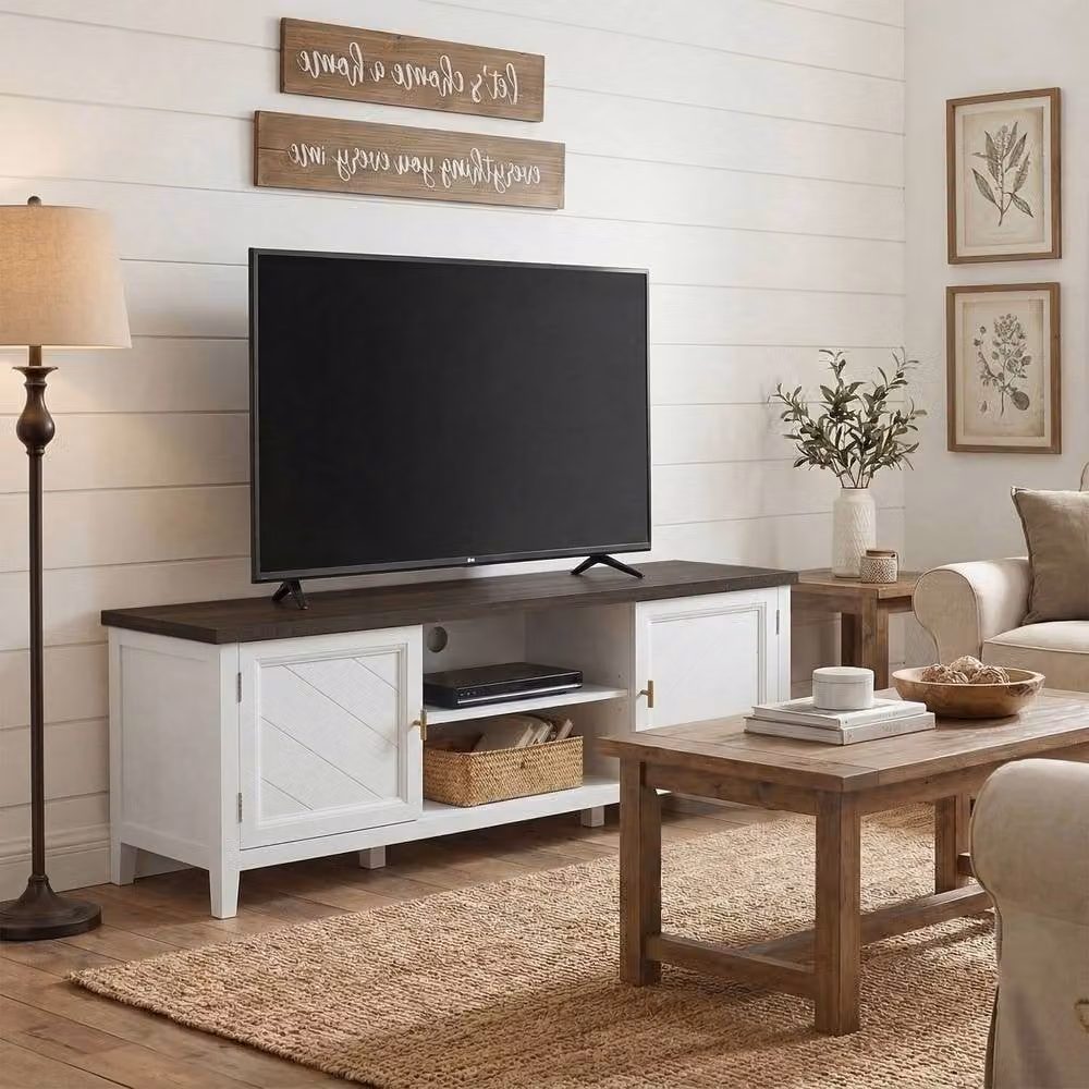STILVORA White Lacquered MDF TV Unit with Storage for TVs up to 42 inch – 5