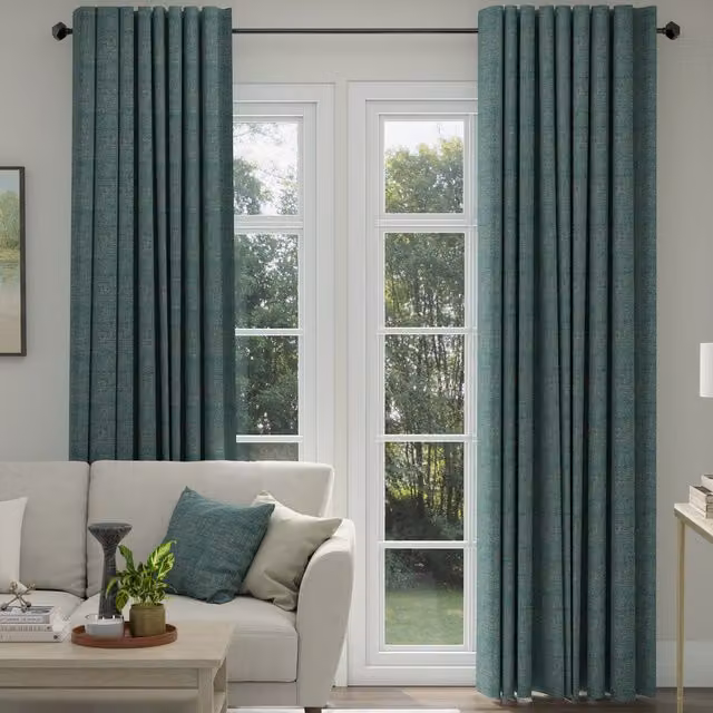 ANTE DECOR Olympus Made To Measure Blackout Curtains in Cerulean Gold