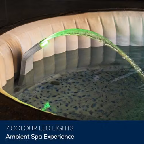 Bestway Lay-Z-Spa LED Waterfall Hot Tub Accessory with 7 RGB Colours, Grey/Multicolour – 2