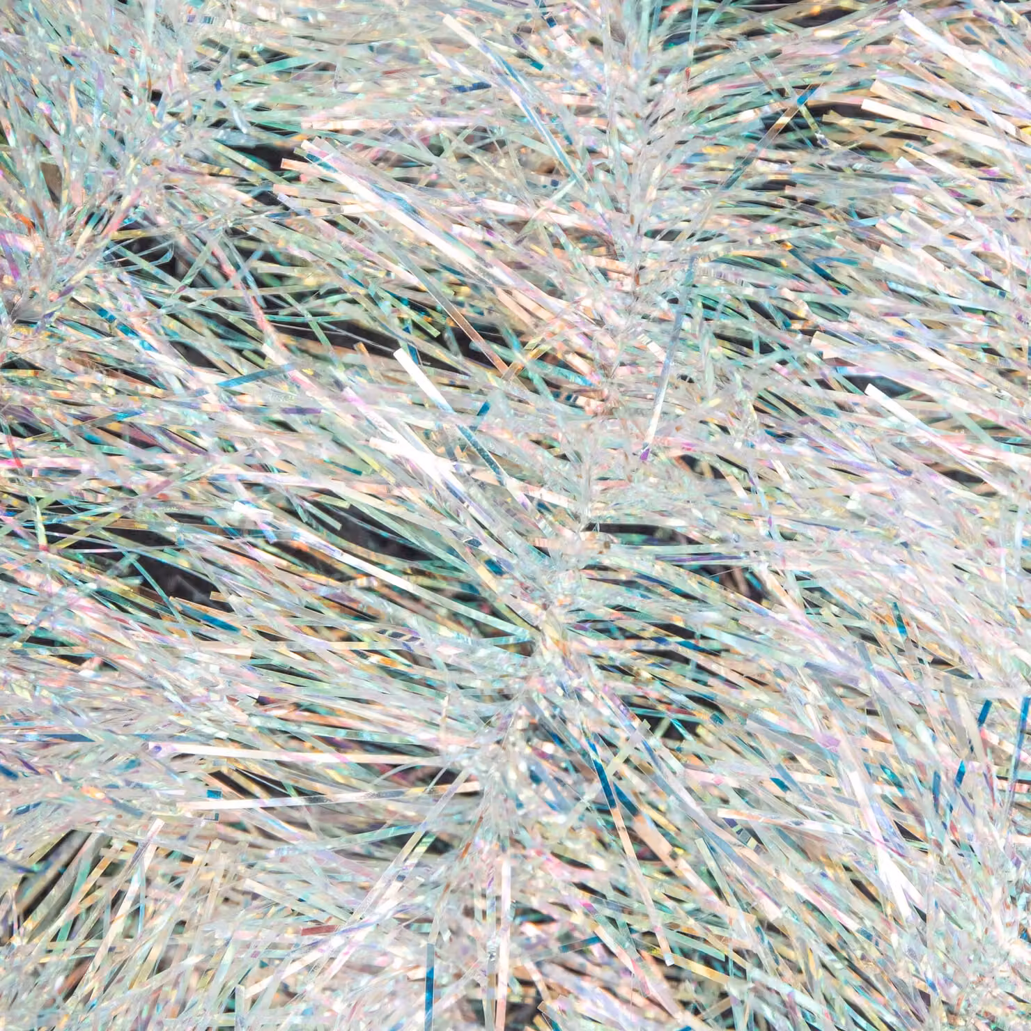Samuel Alexander White and Silver Iridescent Fine Cut Christmas Tinsel Garland – 5