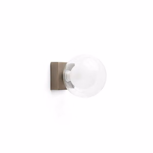 FARO BARCELONA Bronze Sphere Glass Bathroom Wall Light with G9 Bulb, IP44 Rated