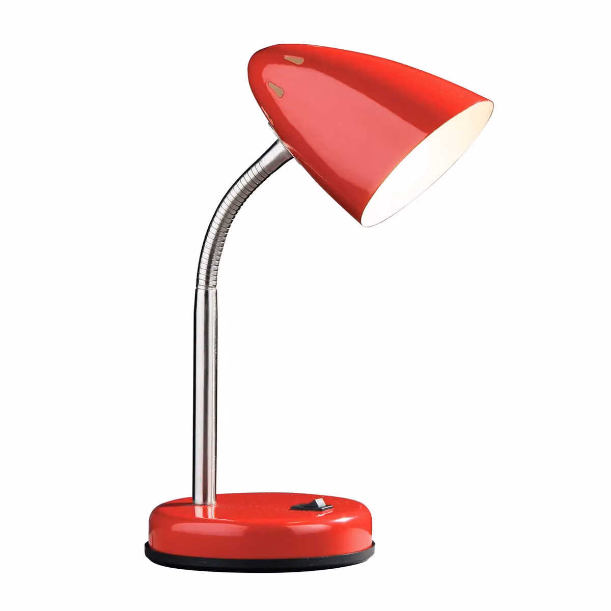 Orsina Red Modern Desk Lamp with Adjustable Chrome Metal Arm – 2