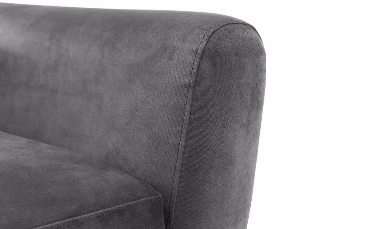 Ashfield Grey Velvet Three Seater Sofa – 3