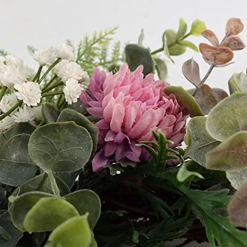 Leaf Pink Artificial Floral Wreath, Diameter: 45 cm – 5