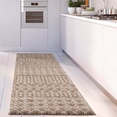 THE RUGS Moroccan Design Beige Living Room and Bedroom Rug, W/D/H: 80 x 300 cm – 2
