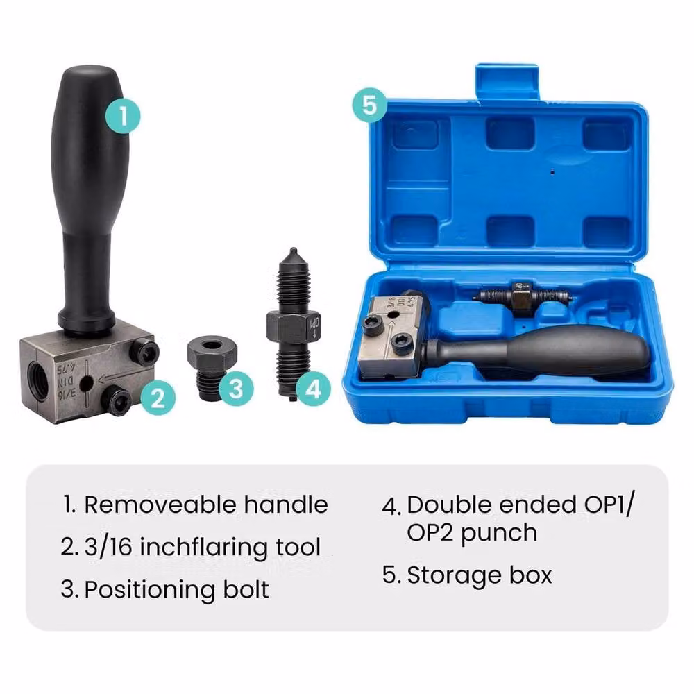 FLAVORA Brake Pipe Flaring Tool Kit in Black – 2