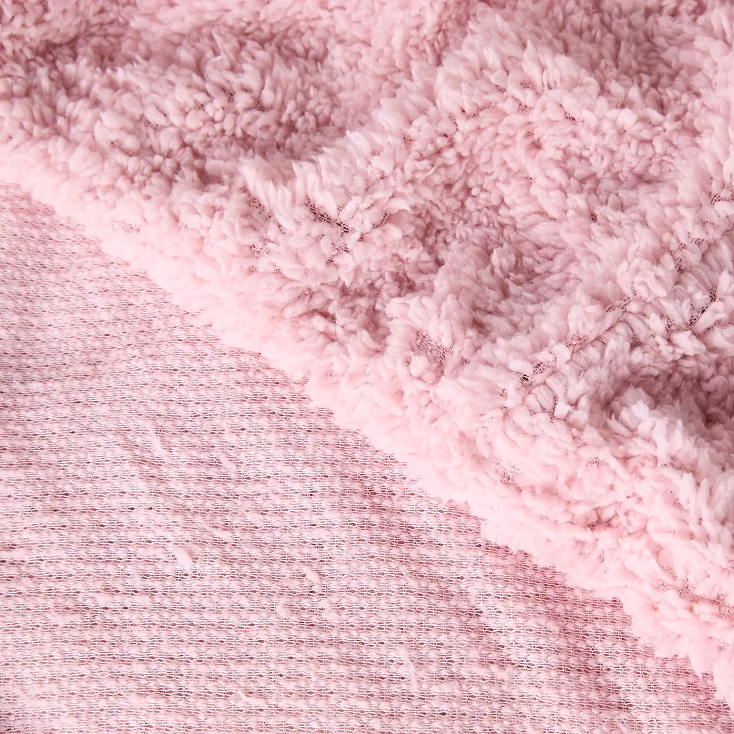 Brentfords Teddy Fleece Thermal Fitted Bed Sheet, Pink, 200 x 200 cm – 3