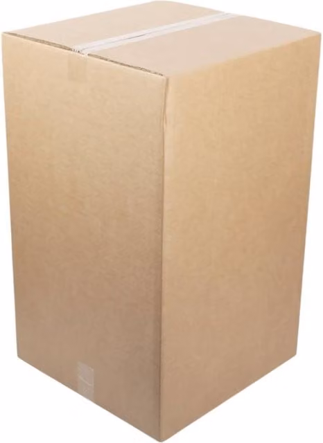 NESTLUNE Single Extra Large Tall Wall Cardboard Boxes, Brown, Corrugated Cardboard