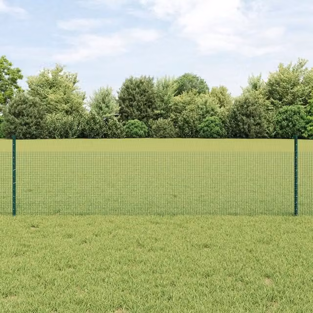 Berkfield Home Green Galvanised Steel Chicken Wire Fence Set of 2, W: 25 cm x L: 0.5 m