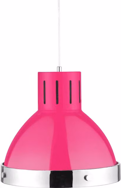 Orsina Bell Shaped Pendant Light by Interiors by Premier in Pink and Chrome