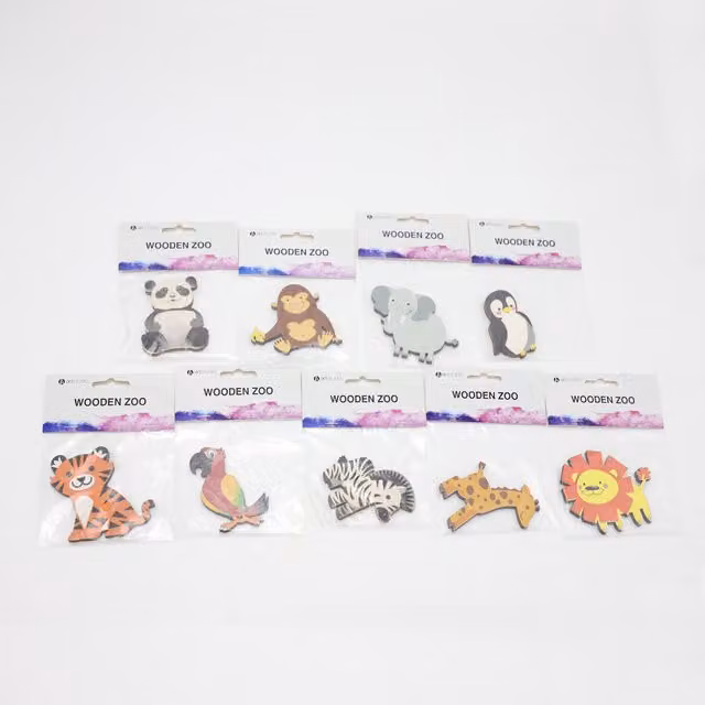 Art Studio Wooden Zoo Multicolour Childrens Toy