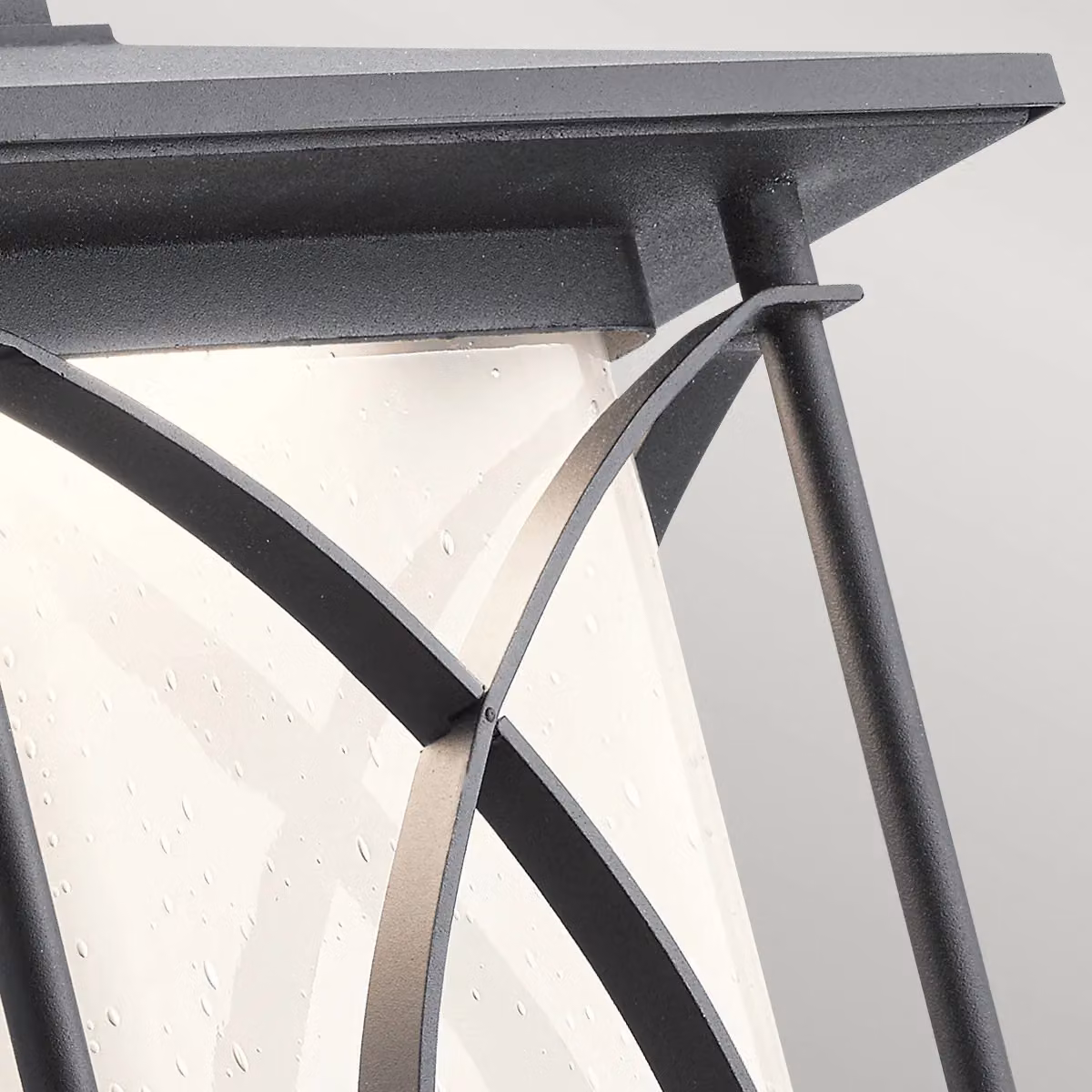 Kichler Ashbern Outdoor 1 Light Wall Lantern in Textured Black, IP44 Rated – 3