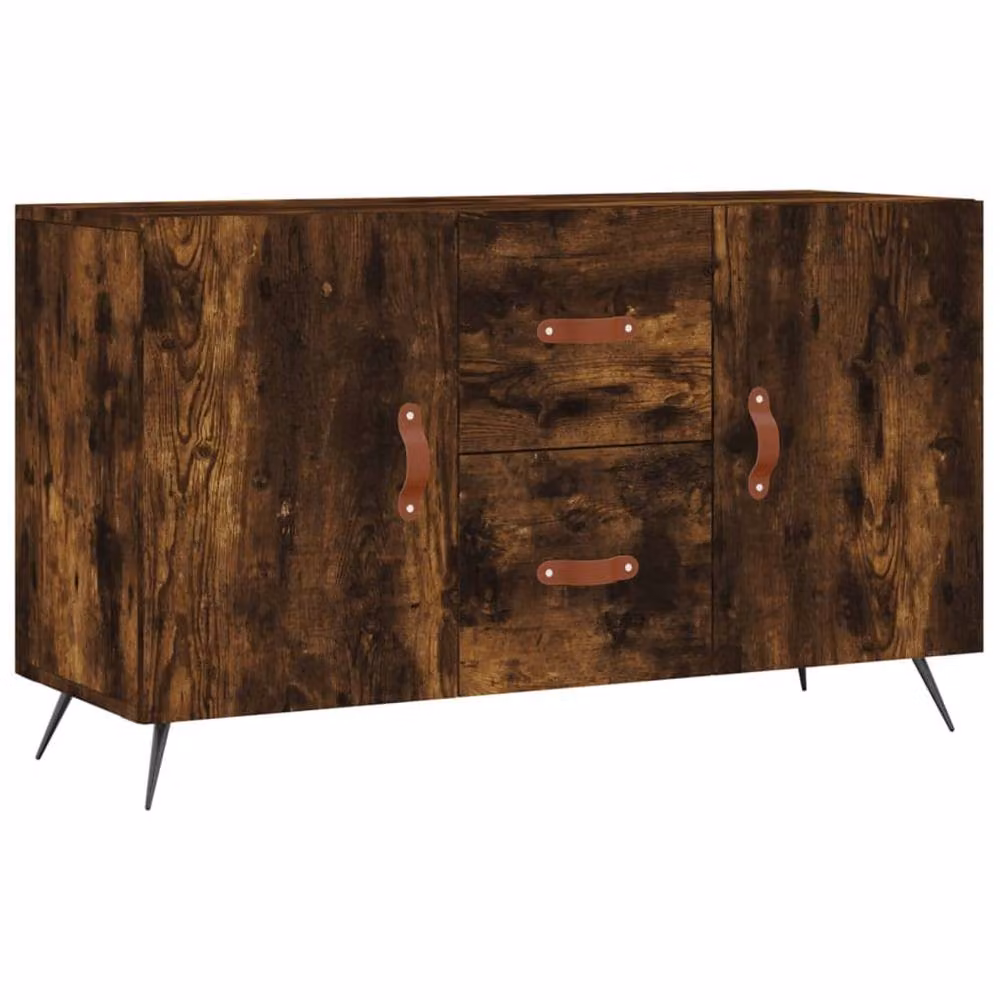 Berkfield Home Smoked Oak Sideboard in Brown, W/D/H: 100 x 36 x 60 cm – 3