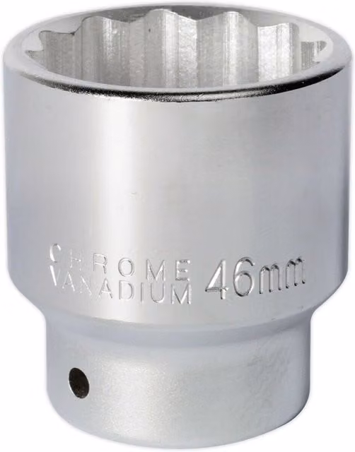 Loops 46mm Forged Steel Drive Socket, 3/4 inch Square Drive, Chrome Vanadium, Silver