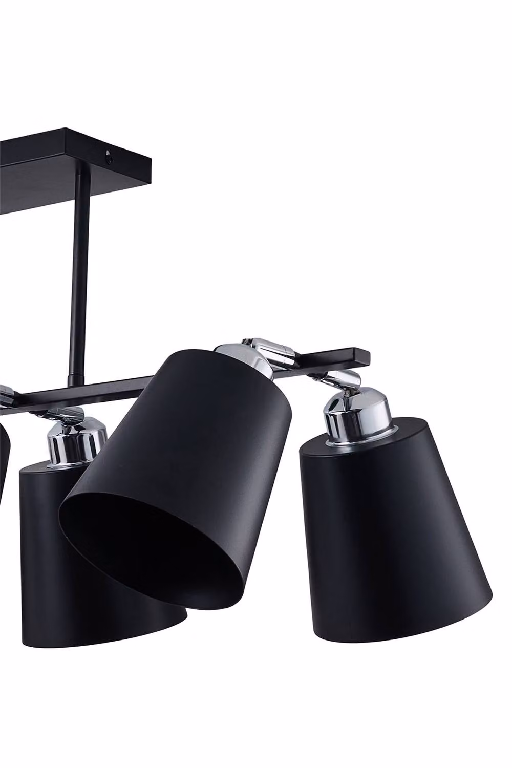 Living and Home Adjustable 6-Light Semi-Flush Mount Ceiling Spotlight in Black – 6