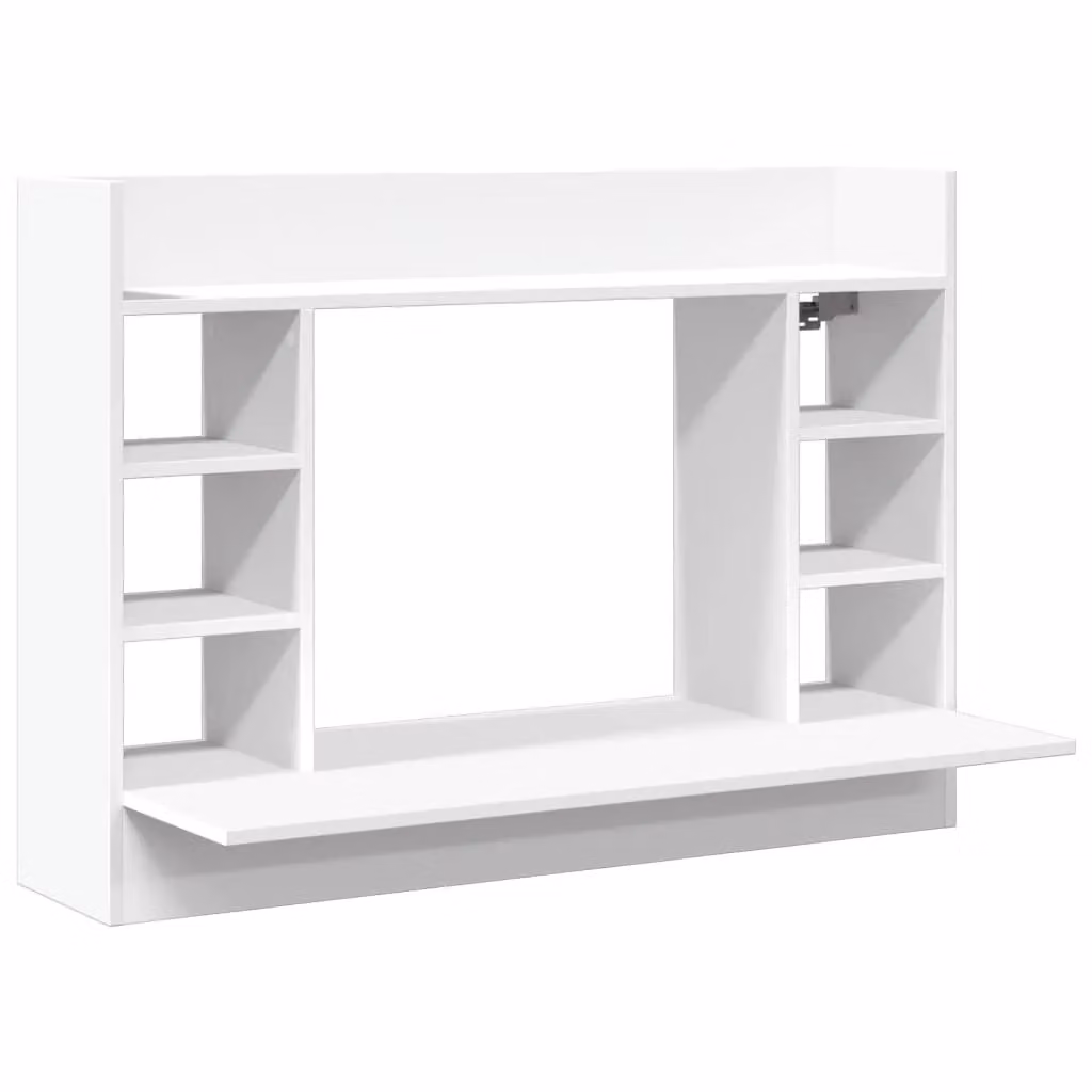 Berkfield Home White Wall-Mounted Floating Desk, W/D/H: 105 x 48 x 75 cm – 2