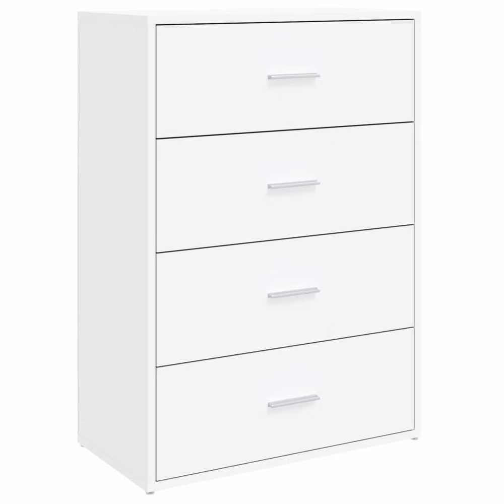 Berkfield Home White Modern Sideboard in Matt MDF, W/D/H: 60 x 31 x 84 cm
