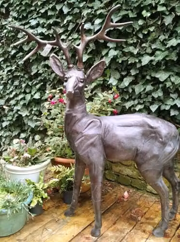 Inspirational Gifting Standing Stag Buck Ornament in Bronze Aluminium – 3