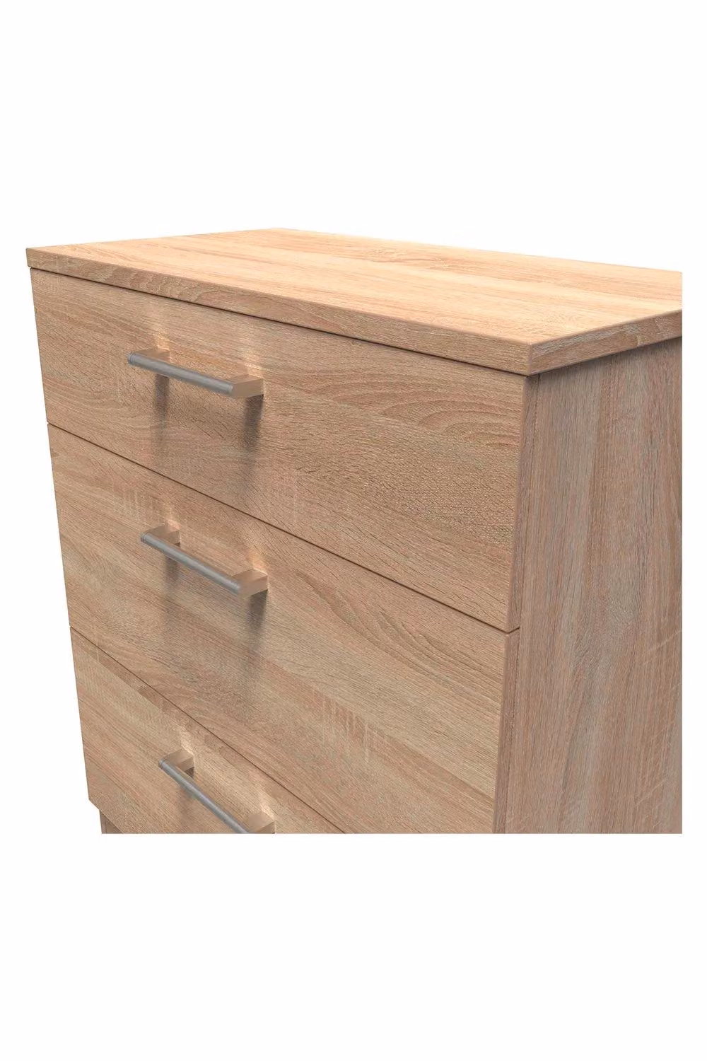 Ready Assembled 2 U Cornwall 3 Drawer Deep Chest in Light Oak – 2