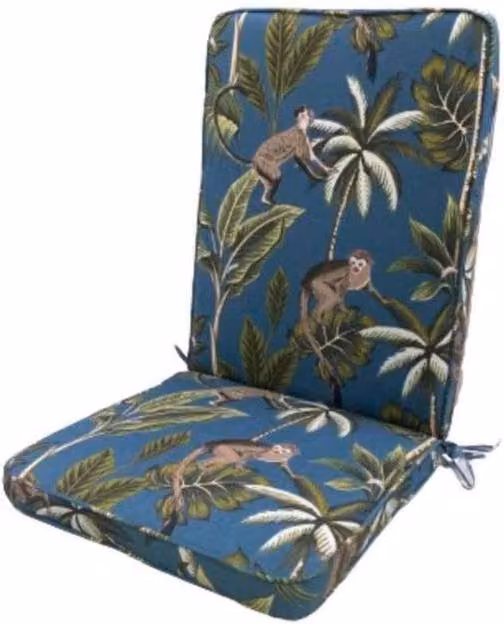 Glendale Garden & Leisure Ltd Tropical Blue Low Recliner Outdoor Fabric Cushion