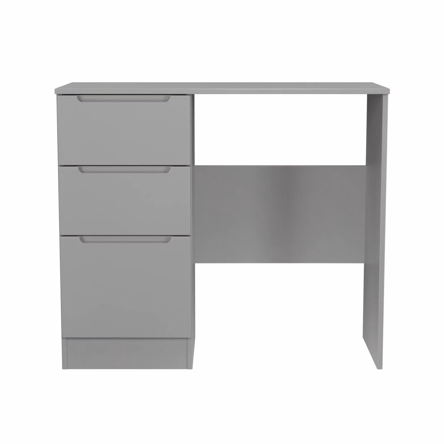 2 U Lucca Ready Assembled 3 Drawer Vanity in Dark Grey – 2