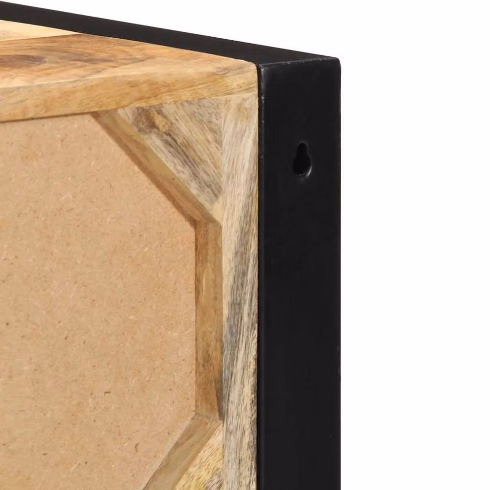 Berkfield Home Beautiful Bedside Cabinet in Brown Solid Mango Wood, W/D/H: 40 x 35 x 40 cm – 8