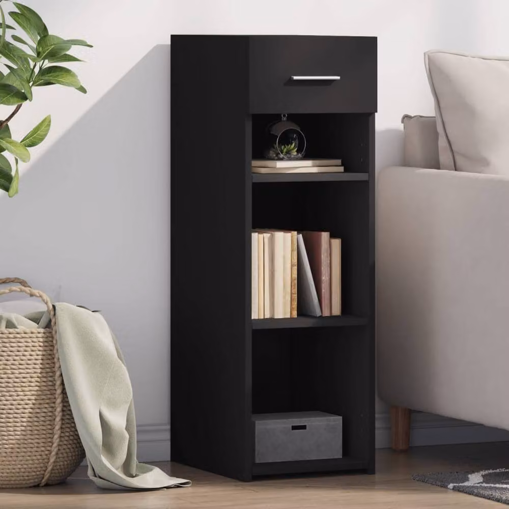 Berkfield Home Modern Black Matt Sideboard, W/D/H: 30 x 42.5 x 93 cm – 2